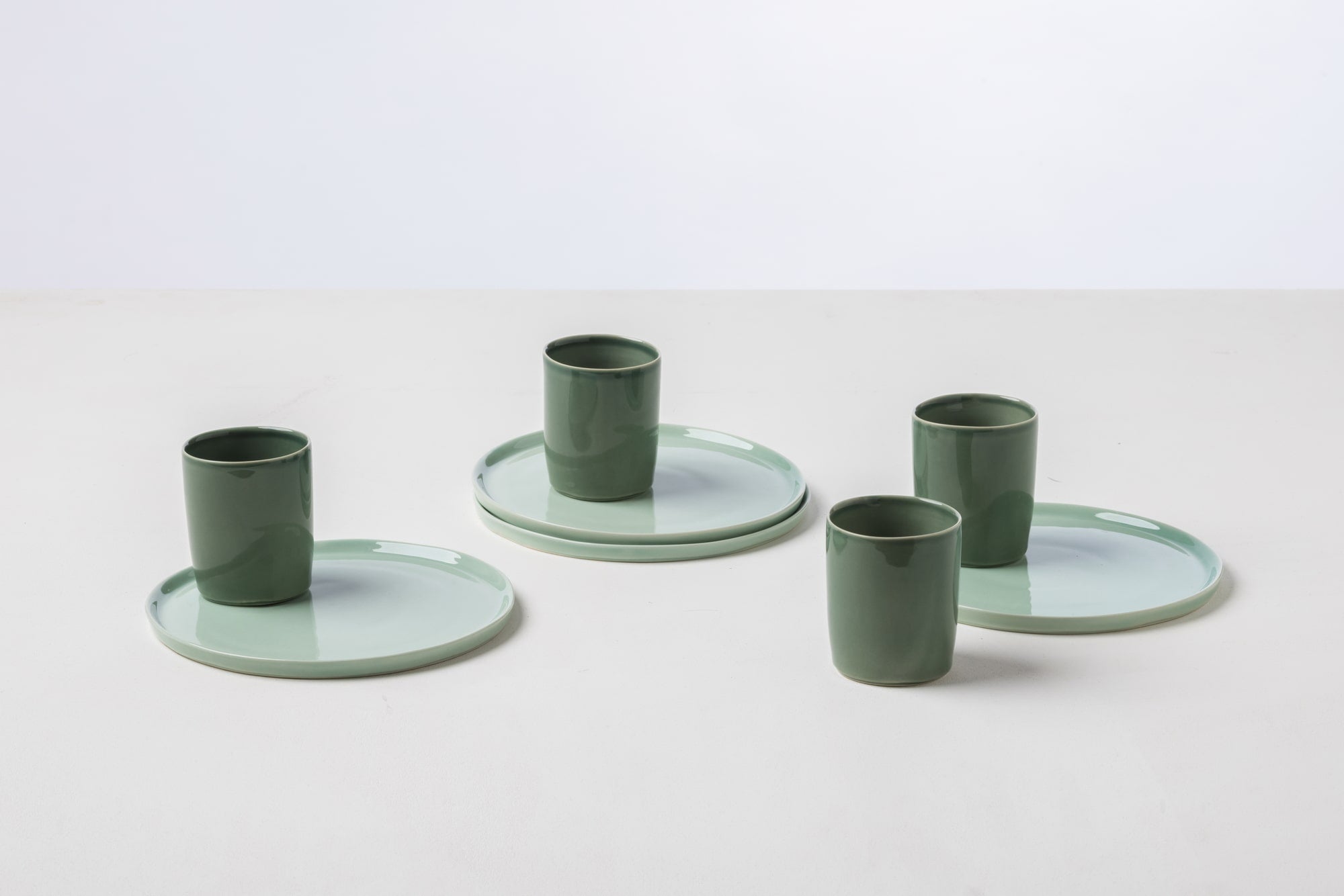 Stoneware Cups Without Handle  Minimalist Design Cups