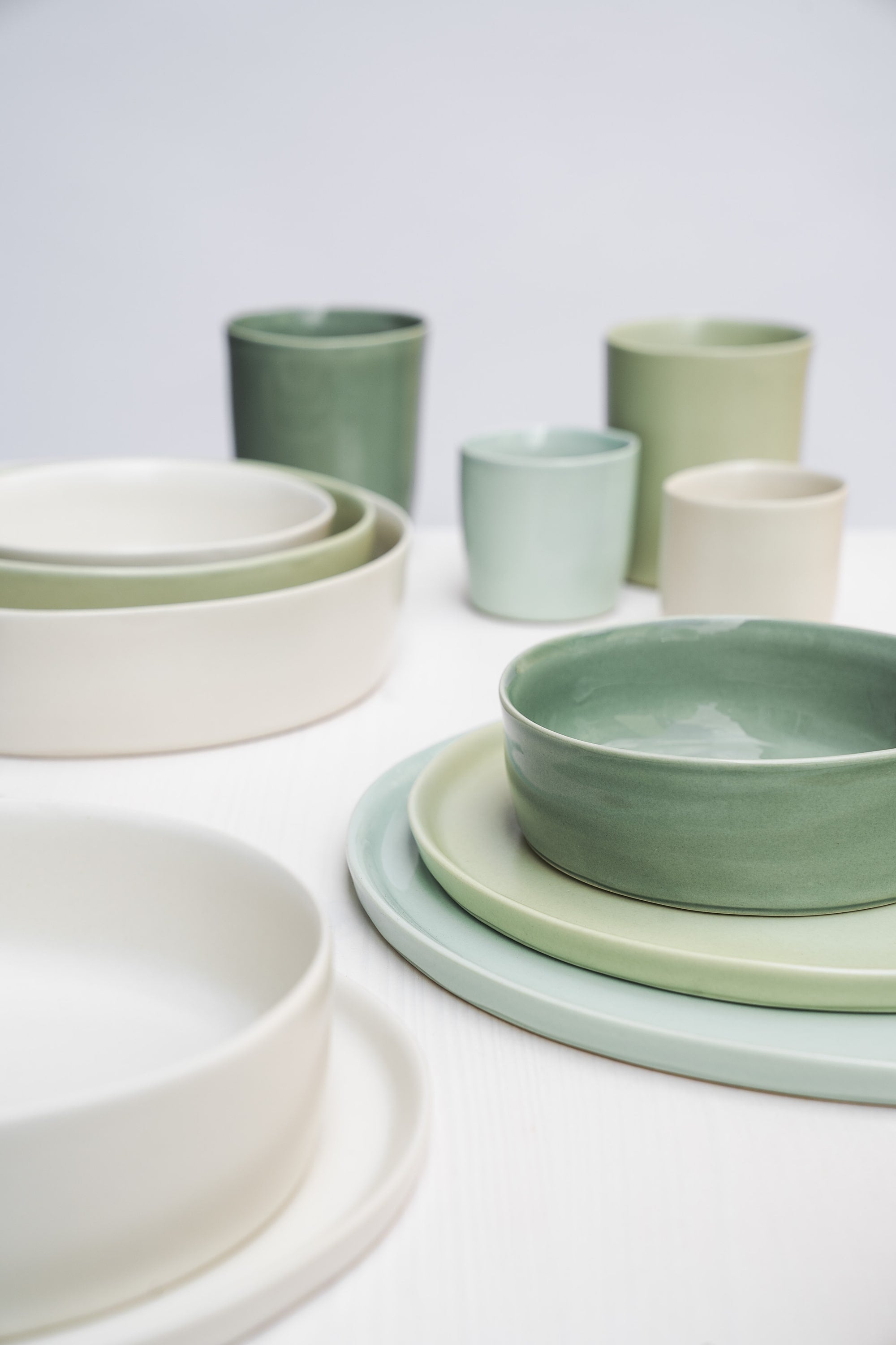 Steingut Müslischalen