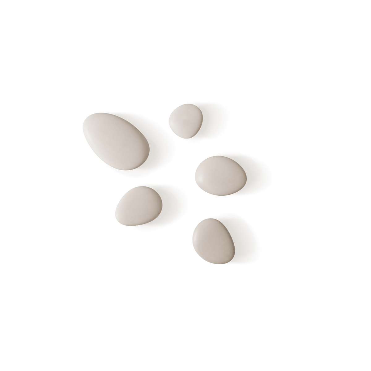 HOOKS Set of 5 | oval | sand-grey