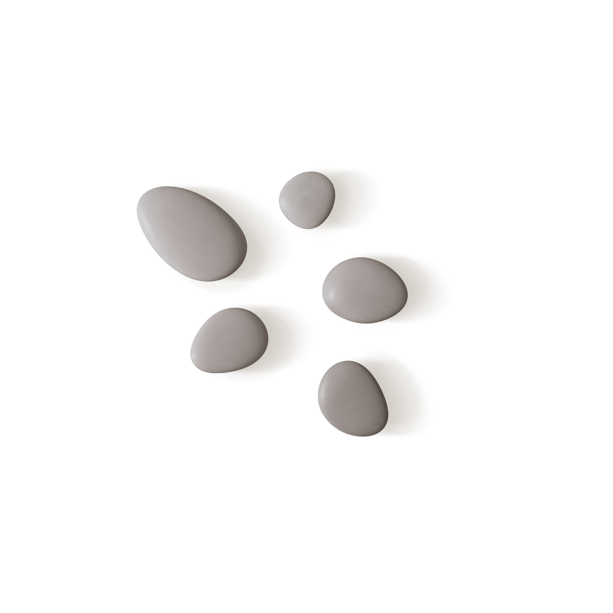 HOOKS Set of 5 | oval | stone-grey