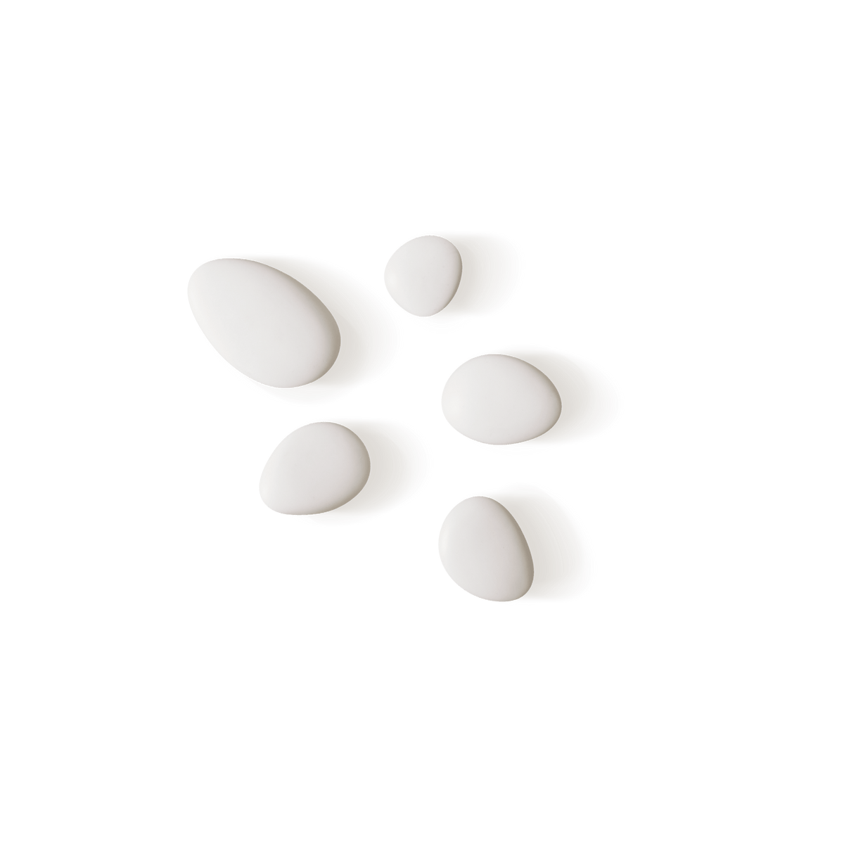 HOOKS Set of 5 | oval | white