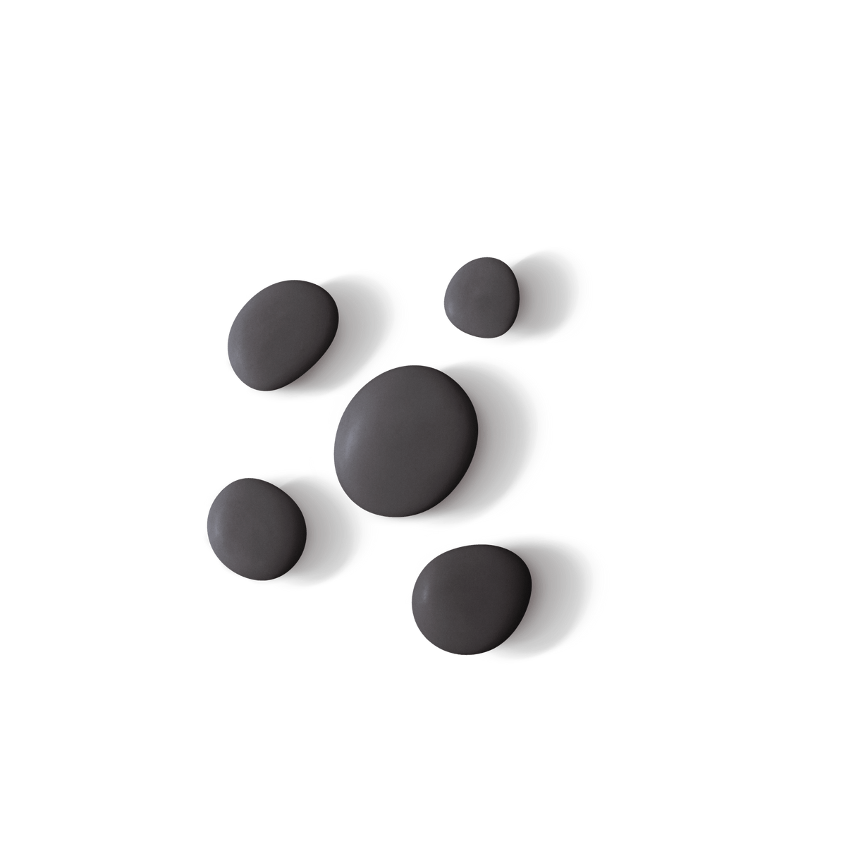 HOOKS Set of 5 | round | black