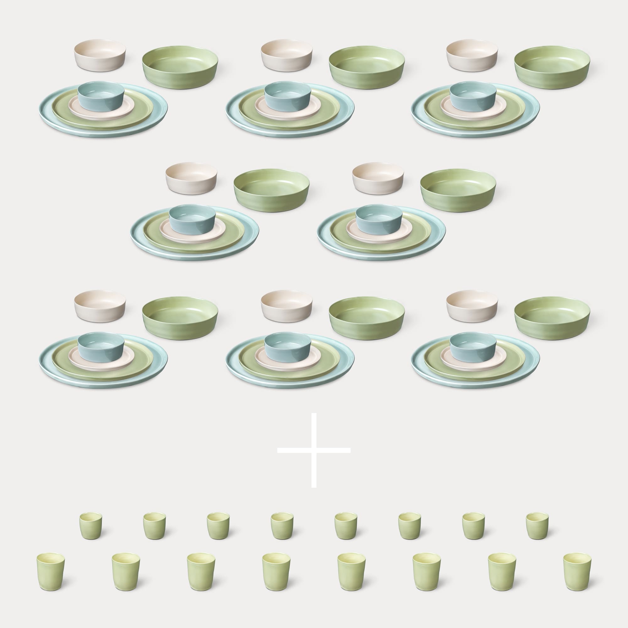 ELEPHANT FEET | Large Dinner Set