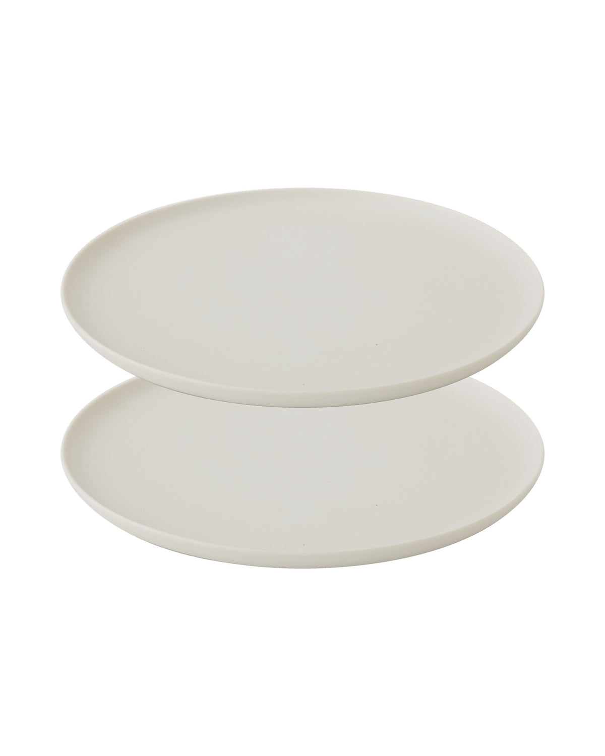 KAYA Dinner Plate Set of 2 – eggshell, Freisteller (echtes Set-Foto)