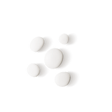 HOOKS Set of 5 | round | white
